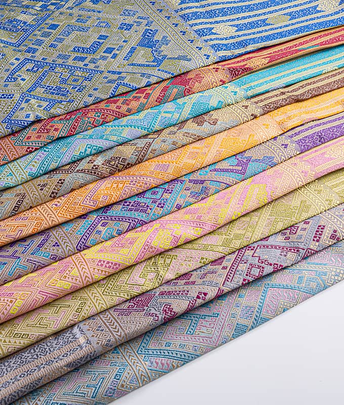 Fabraic Jacquard poileistir Hollow le haghaidh Sarong Traidisiúnta Laotian